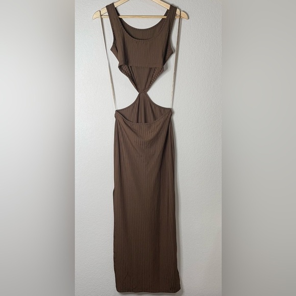 PRINCESS POLLY BILLIE MIDI DRESS BROWN Size 4 - Picture 4 of 7